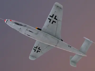 Fighter He 162 Germany 3D model
