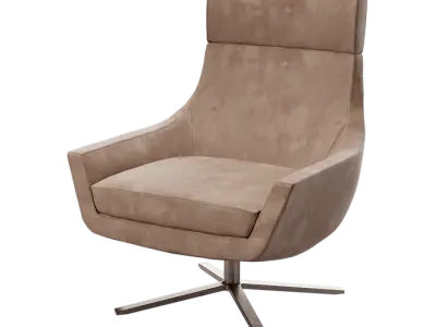  Replica Glee High Back Armchair Model, Light Brown 