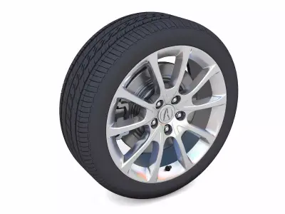 Acura TLX Rim 3D Model Low-poly 3D model