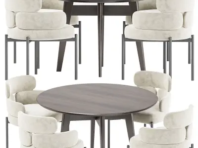 Dining set 38 3D model purchase
