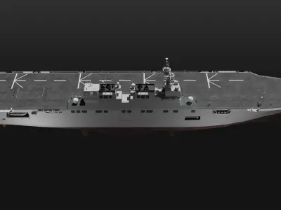 JMSDF Hyuga class helicopter carrier 3D model