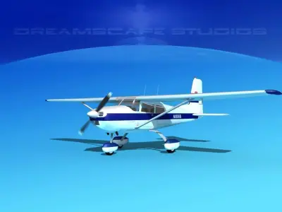 Cessna 172 Skyhawk 1958 Civil Air Patrol 3D model