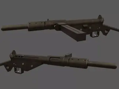 Sten Gun - British WW2 Weapon Low-poly 3D model
