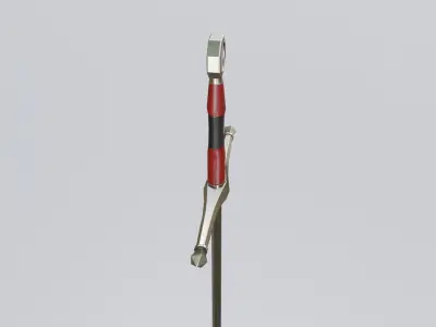 Single-hand knight sword Low-poly 3D model