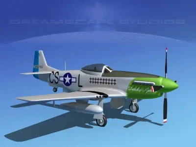 P-51D Mustang Daddys Girl 3D model