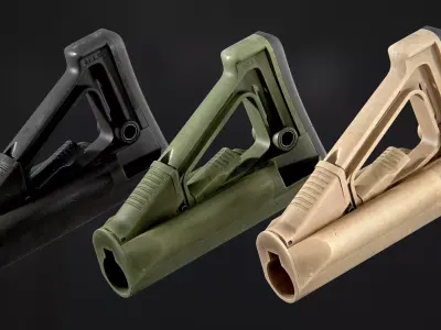 Magpul STR Low-poly 3D model