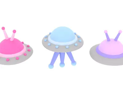 Ufos Cartoon 3D model