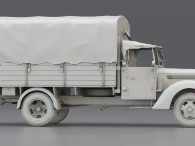 WWII German Utility Military Truck 2 5t 3D model