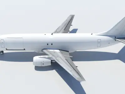 B737-400F Classic Freighter Blank Low-poly 3D model