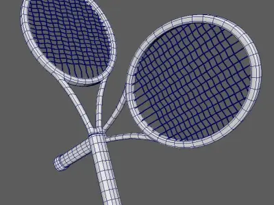 Tennis Racquet Free low-poly 3D model