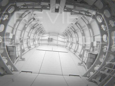 Aircraft interior 3D model