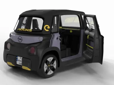 Opel Rock-e 2020 3d model HQ interior 3D model