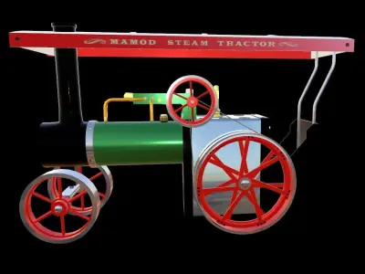 Mamod Steam Tractor Low-poly 3D model