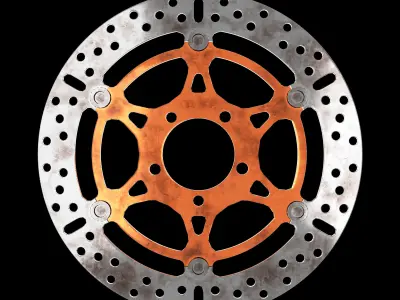 Motorcycle brake disc 3D model