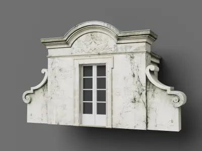 Collection of Classical Dormer Windows Low-poly 3D model
