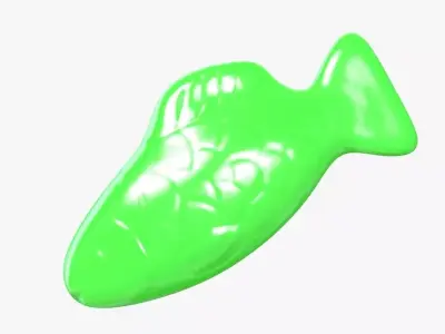 Swedish Fish Green 3D model 3D model