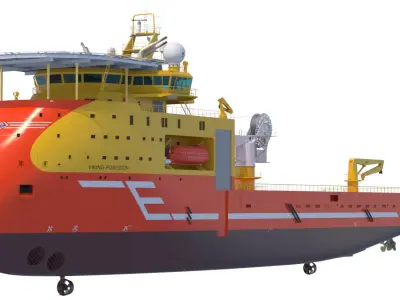 Offshore Construction Vessel Viking Poseidon 3D model