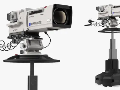 Sony Broadcast Camera with Stand 3D model purchase