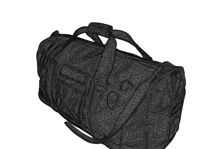Military Style Canvas Travel Duffel Bag 3D model