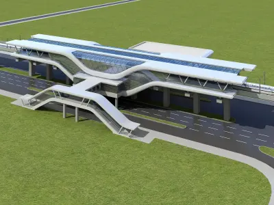 Light Rail Station 13 3D model