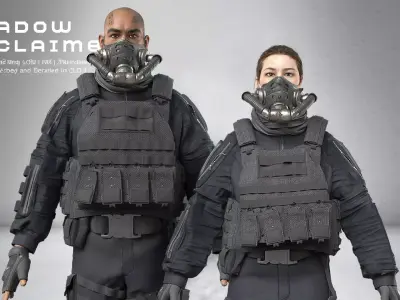 Shadow Reclaimers   Tactical Outfit Set  Male and Female 3D model