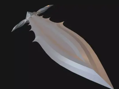 Demonic Sword Low-poly 3D model