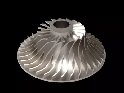 Radial Flow Compressor Impeller 3D print model