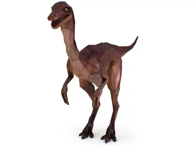 Dinosaur Gall Lowpoly Art Style Animal Low-poly 3D model