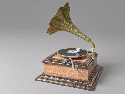 Vintage Phonograph 3D model
