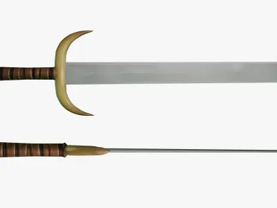 Fantasy GoldenSword 3D model