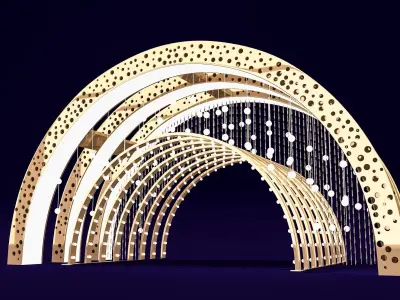 Christmas Christmas arrangement commercial design stage 3D model