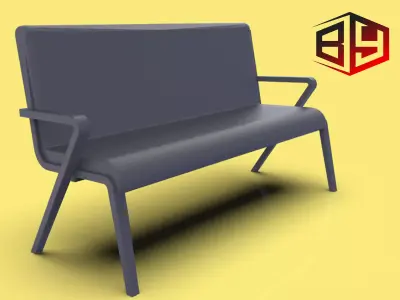Bench Model Low-poly 3D model