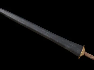 Greek Sword Xiphos 04 Low-poly 3D model