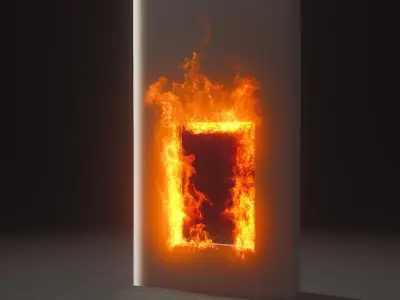 Simple Fire Pack 10 Animated VDB Models 3D model