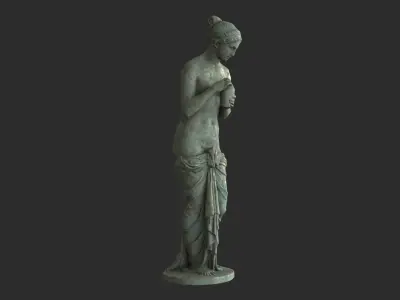 Psyche Statue - Bronze Low-poly 3D model