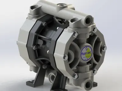 BOMBA A DIAFRAGMA FLUIMAC P0050P-HTTPT1-AB DIAPHRAGM PUMP 3D model