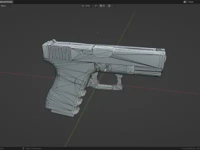 Glock 19 Low-poly 3D model