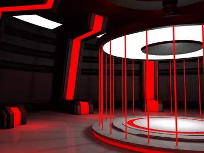 Sci Fi Room 3D model 86