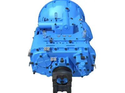 Blue Model of Transmission 3D model