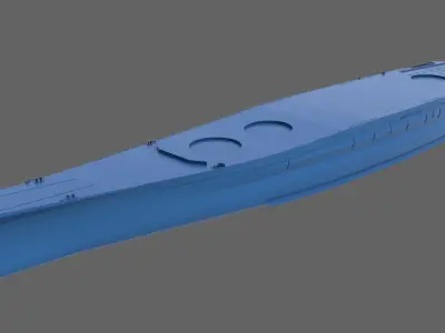 Battleship Yamato Hull - Commercial license - 1-200 scale 3D print model