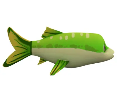 Apollo Shark Minnow Fish Cartoon Animated Low-poly 3D model