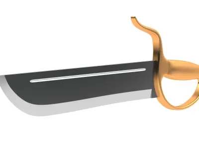 Butterfly Sword 01 3D model