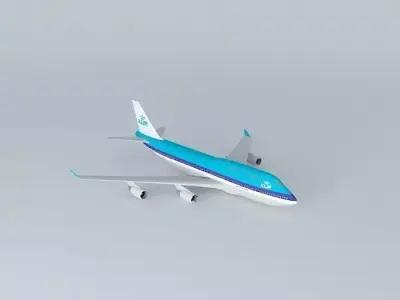 KLM 747-400 Free 3D model