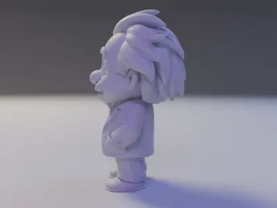 Albert Einstein Chibi 3D print model
