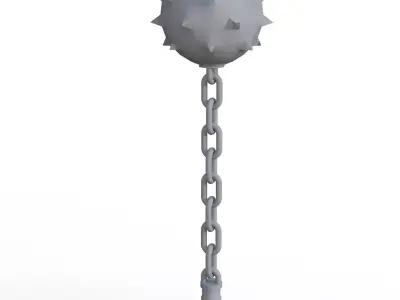 Spiked Chain Mace Free 3D model