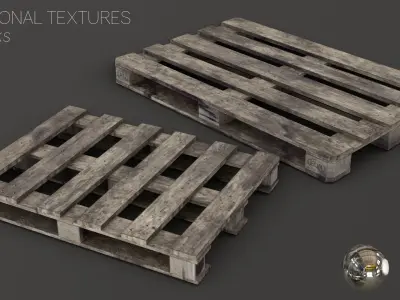 Euro Pallets Assets 03 Low-poly 3D model