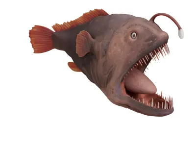 Angler Fish Low-poly 3D model