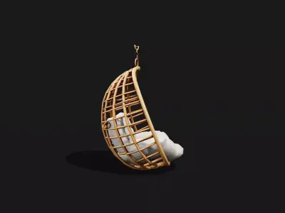 Hanging egg chair  Free low-poly 3D model