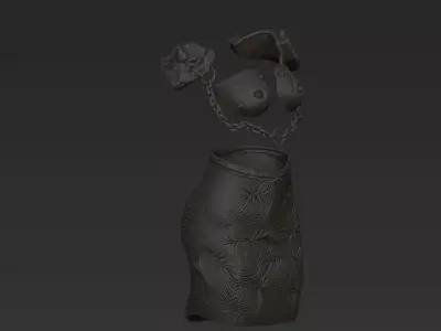 armor woman knight style 3D model