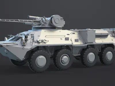 BTR-3 Ukranian APC High-Poly 3D model